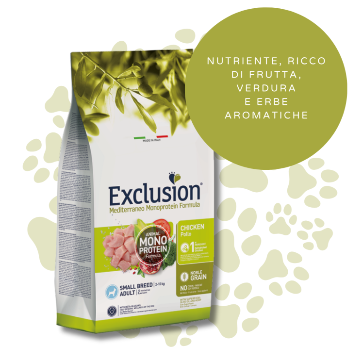 Exclusion Mediterraneo Crocchette Cane Adulto Taglia Piccola Pollo