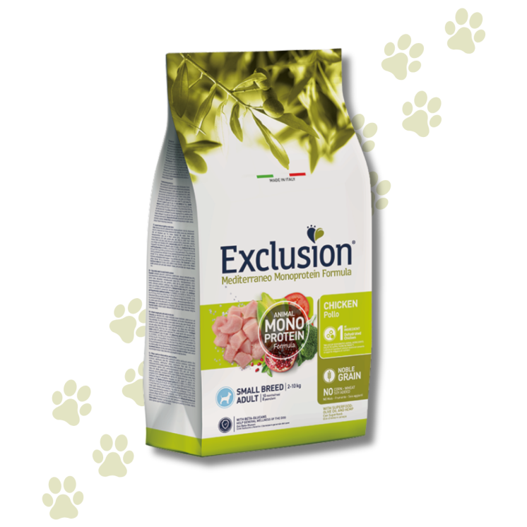 Exclusion Mediterraneo Crocchette Cane Adulto Taglia Piccola Pollo