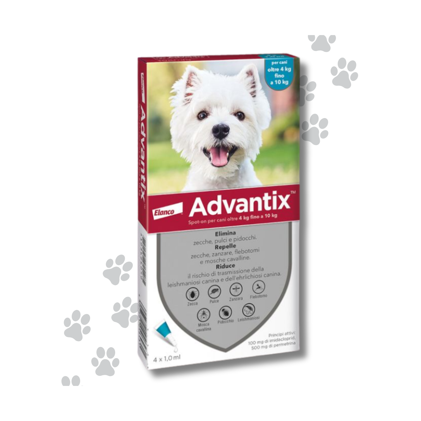 Antiparassitario Advantix Spot-On per cani 4-10 kg