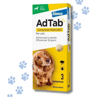 ADTAB Compresse Masticabili Antiparassitario Cani 11 - 22 Kg