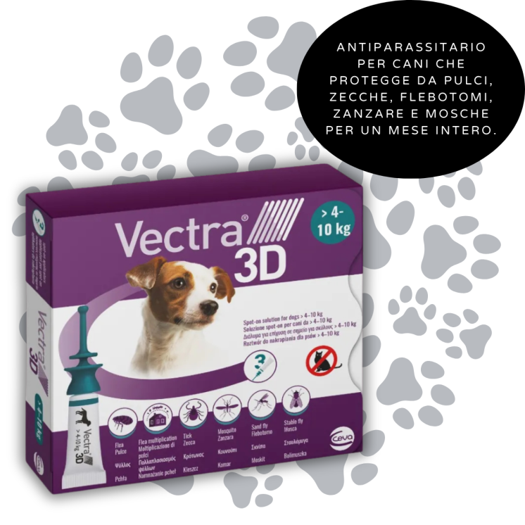 VECTRA 3D antiparassitario Cani 4  - 10 Kg