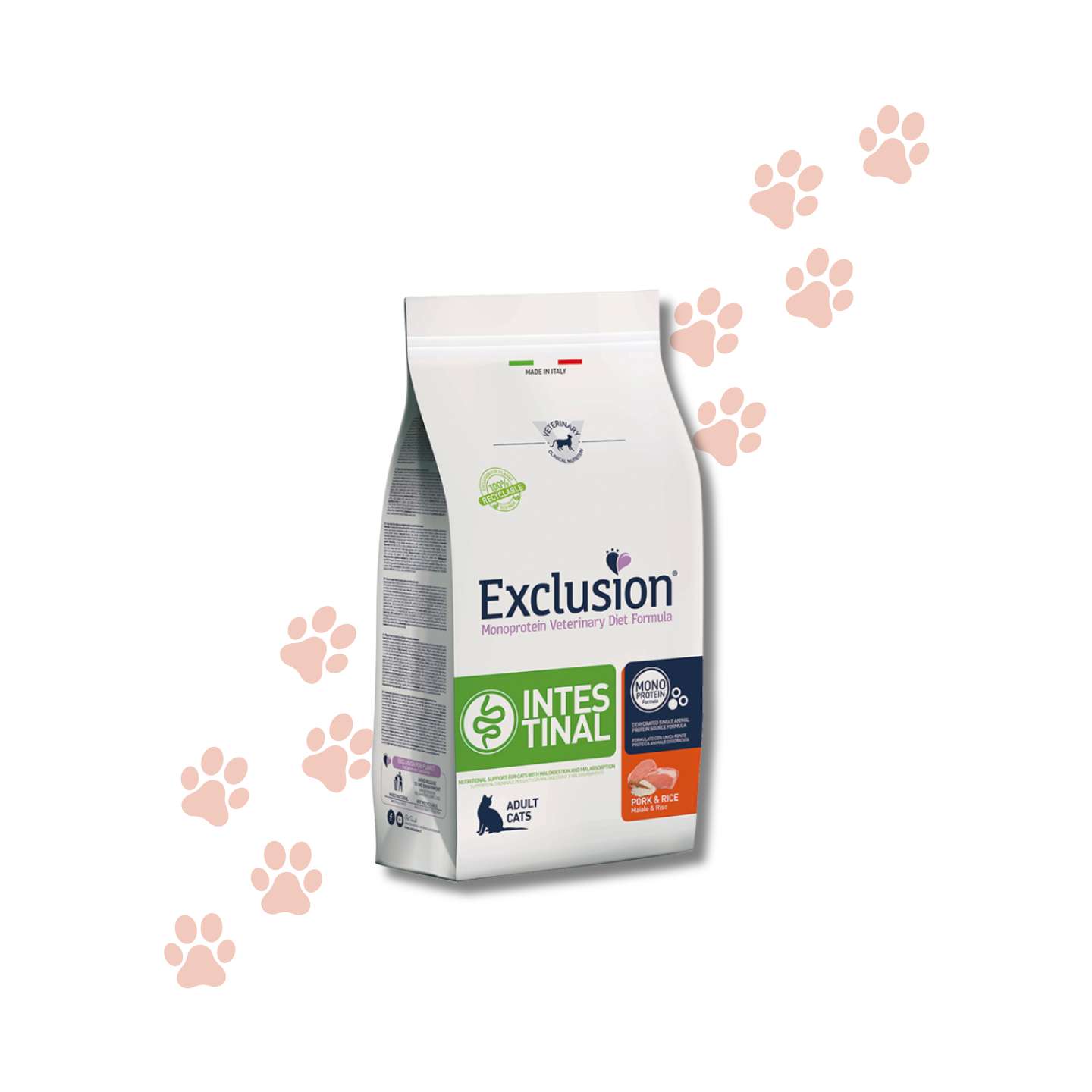 Exclusion Monoprotein Intestinal Gatto Adulto Maiale/Riso