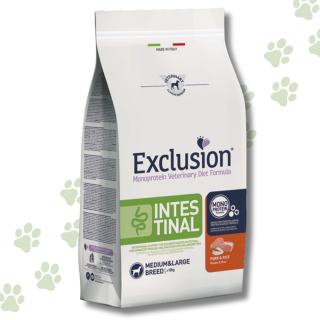 Exclusion Intestinal Crocchette Cane - Taglia Media/Grande - maiale