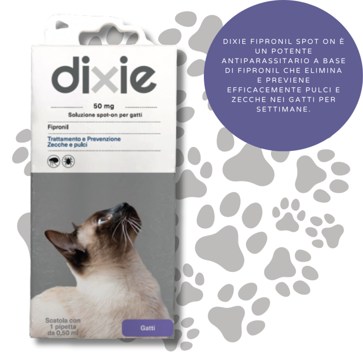 Dixie Fipronil Spot On Gatto Ml 0,5  -  1 Pipetta