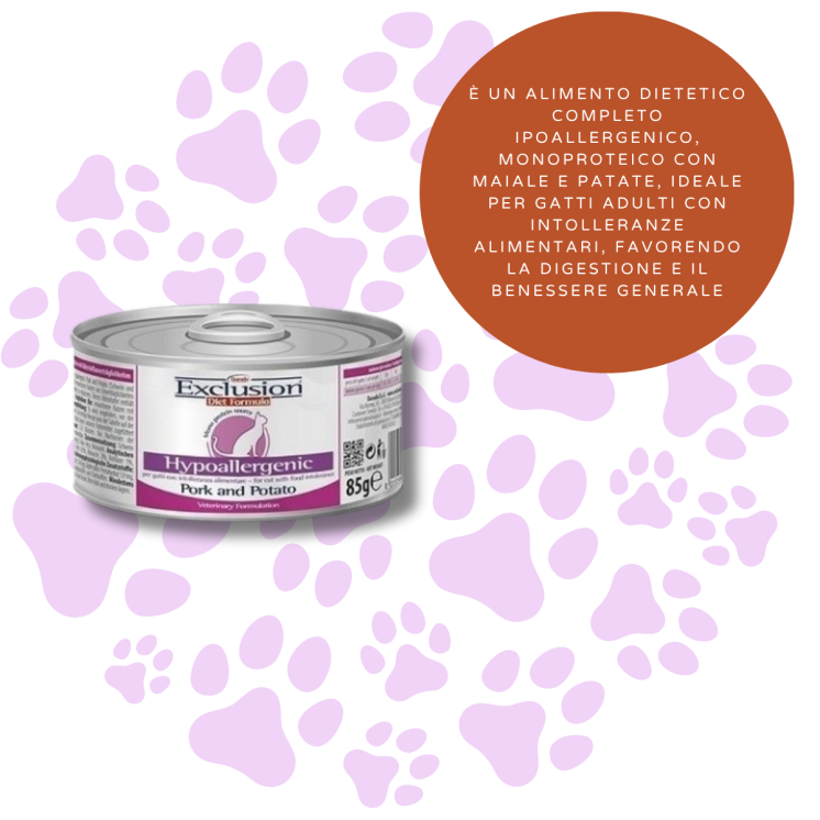 Exclusion Monoprotein Veterinary Diet Hypoallergenic Gatto