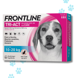 Frontline TRI-ACT Cani 10-20 Kg - Antiparassitario - 3 Pipette