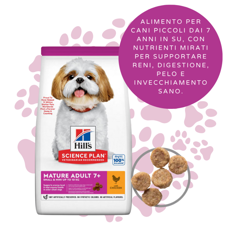 Hill's Science Plan Crocchette Cane Maturo/Adulto +7 Taglia Piccola/Mini Pollo