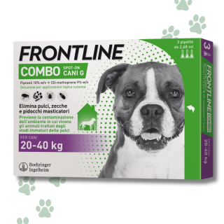 Frontline Combo Cani da 20 a 40 Kg. - 3 pipette