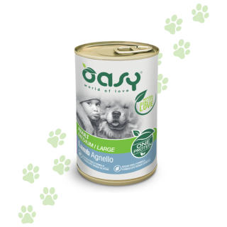 Oasy Cane Adulto Taglia Media/Grande Agnello 400g