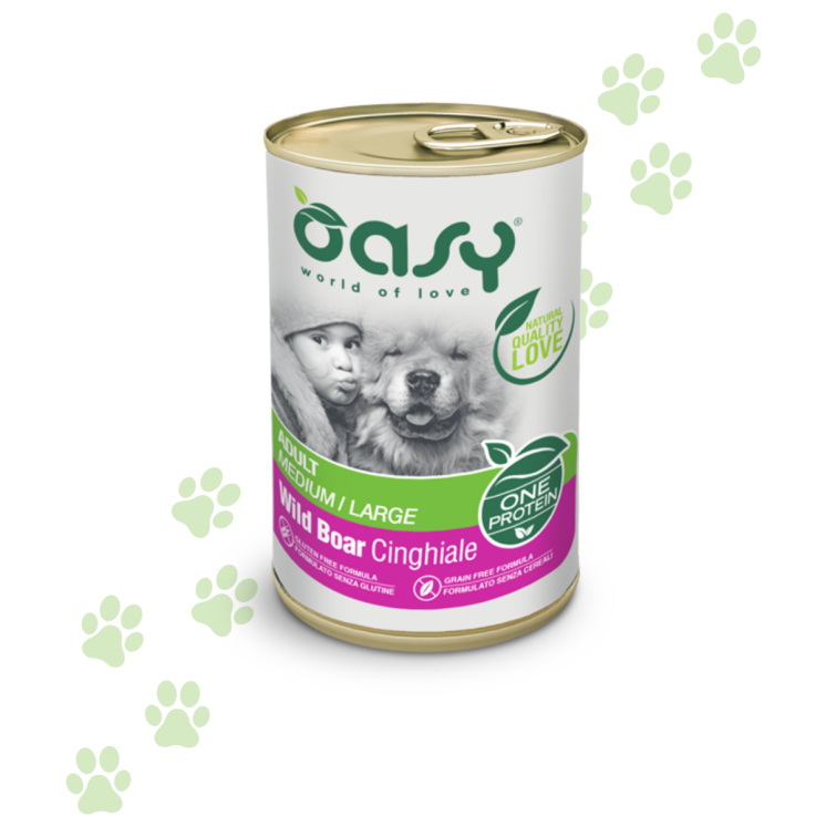 Oasy Cane Adulto Taglia Media/Grande Cinghiale 400g