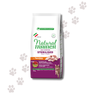 Natural Trainer Sterilised Gatto Adulto Tacchino