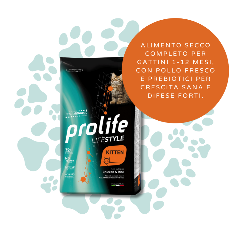 Prolife Life Style Gatto Cucciolo Pollo/Riso