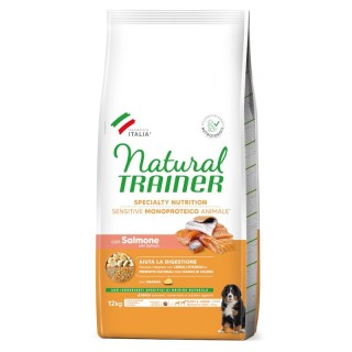 Natural Trainer Sensitive No Gluten Puppy & Junior Medium/Maxi Monoproteico Salmone