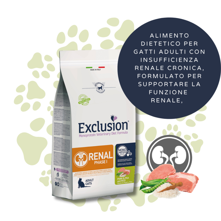 Exclusion Renal Fase I Gatto Adulto Maiale/Piselli