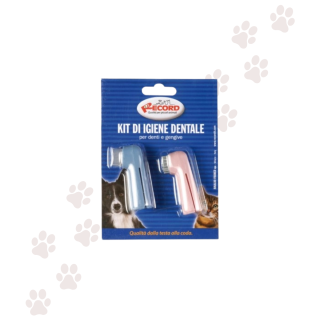Record Kit 2 Spazzolini Cani e Gatti Denti/Gengive