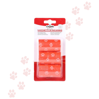 Camon Sacchetti di Ricambio Colorati Cane 3/6 Rotoli x 20 Sacchetti