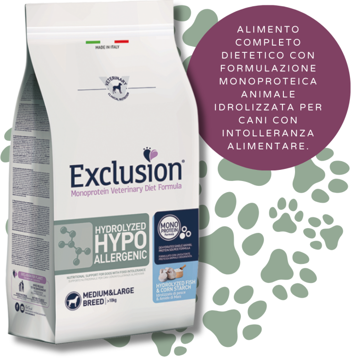 Exclusion Hydrolyzed Hypoallergenic – Crocchette Cane Taglia Media