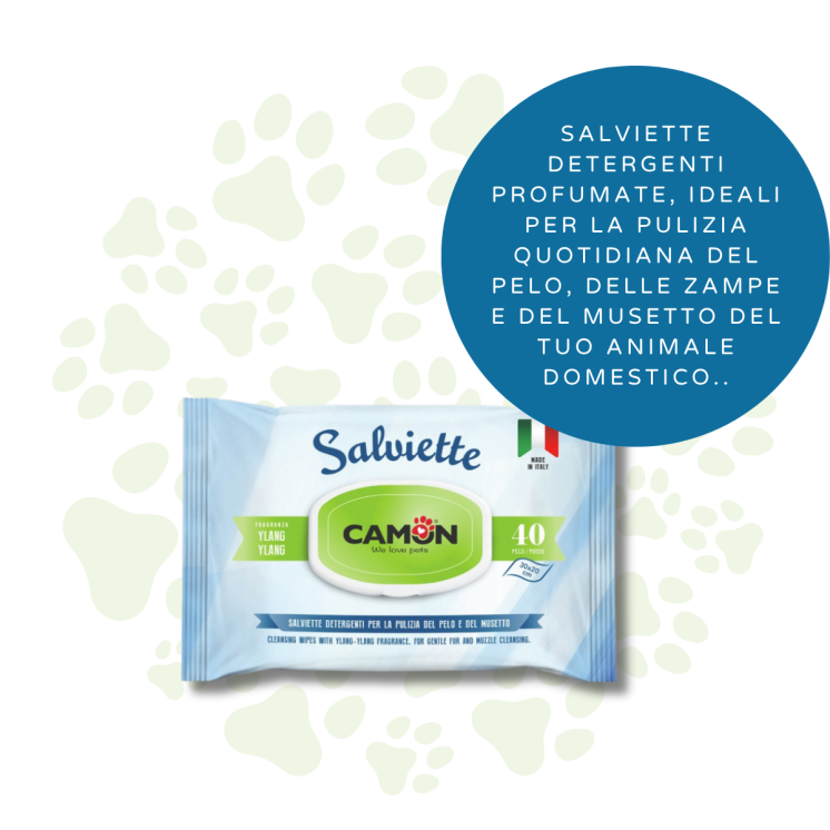 Camon Salviette Detergenti Cane 40 pz - Profumazioni Assortite