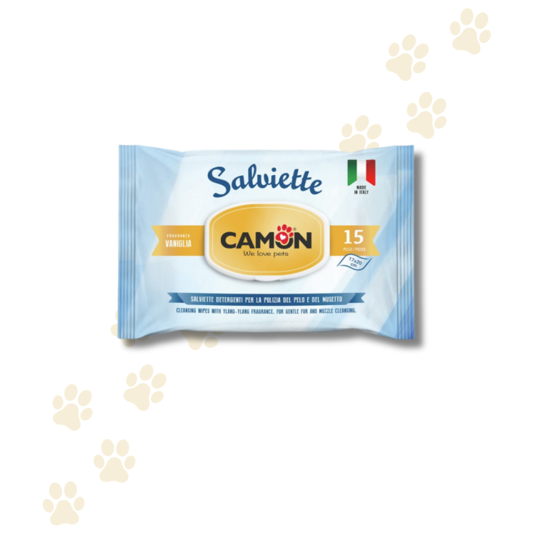 Camon Salviette Pocket Gatto Vaniglia 15pz