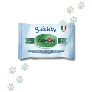 Camon Salviette Occhi/Orecchie Cane Aloe 15pz