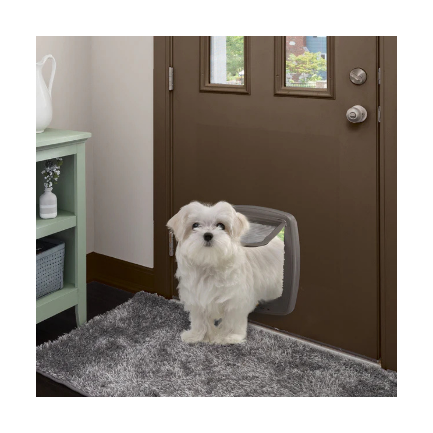 Ferplast Portina Swing 9  Bianco/Marrone Cane Taglia Piccola