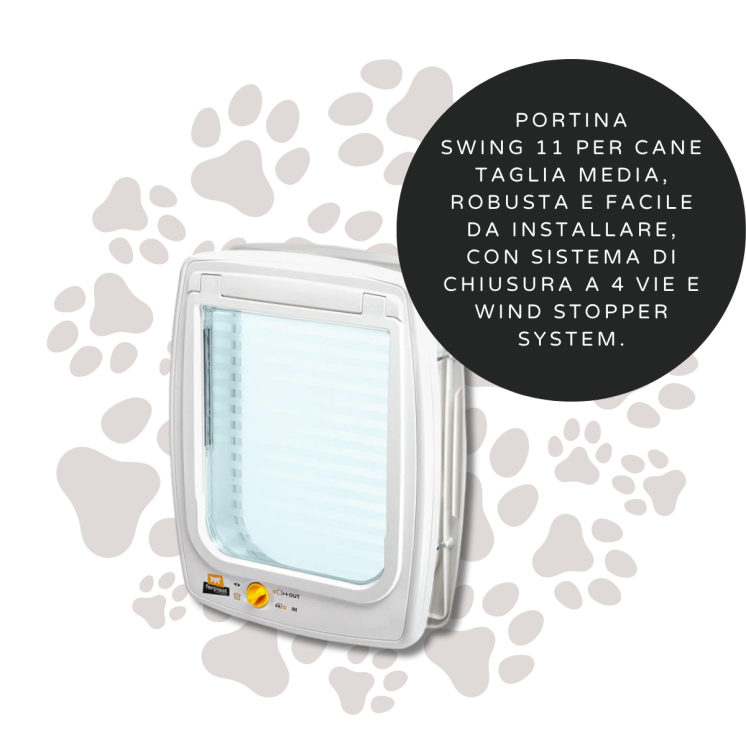 Ferplast Portina Swing 11 Bianco/Marrone Cane Taglia Media