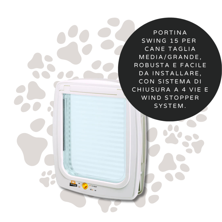 Ferplast Portina Swing 15 Bianco/Marrone Cane Taglia Media/Grande