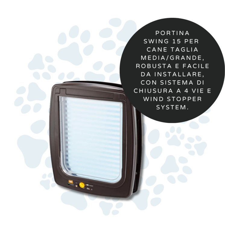 Ferplast Portina Swing 15 Bianco/Marrone Cane Taglia Media/Grande