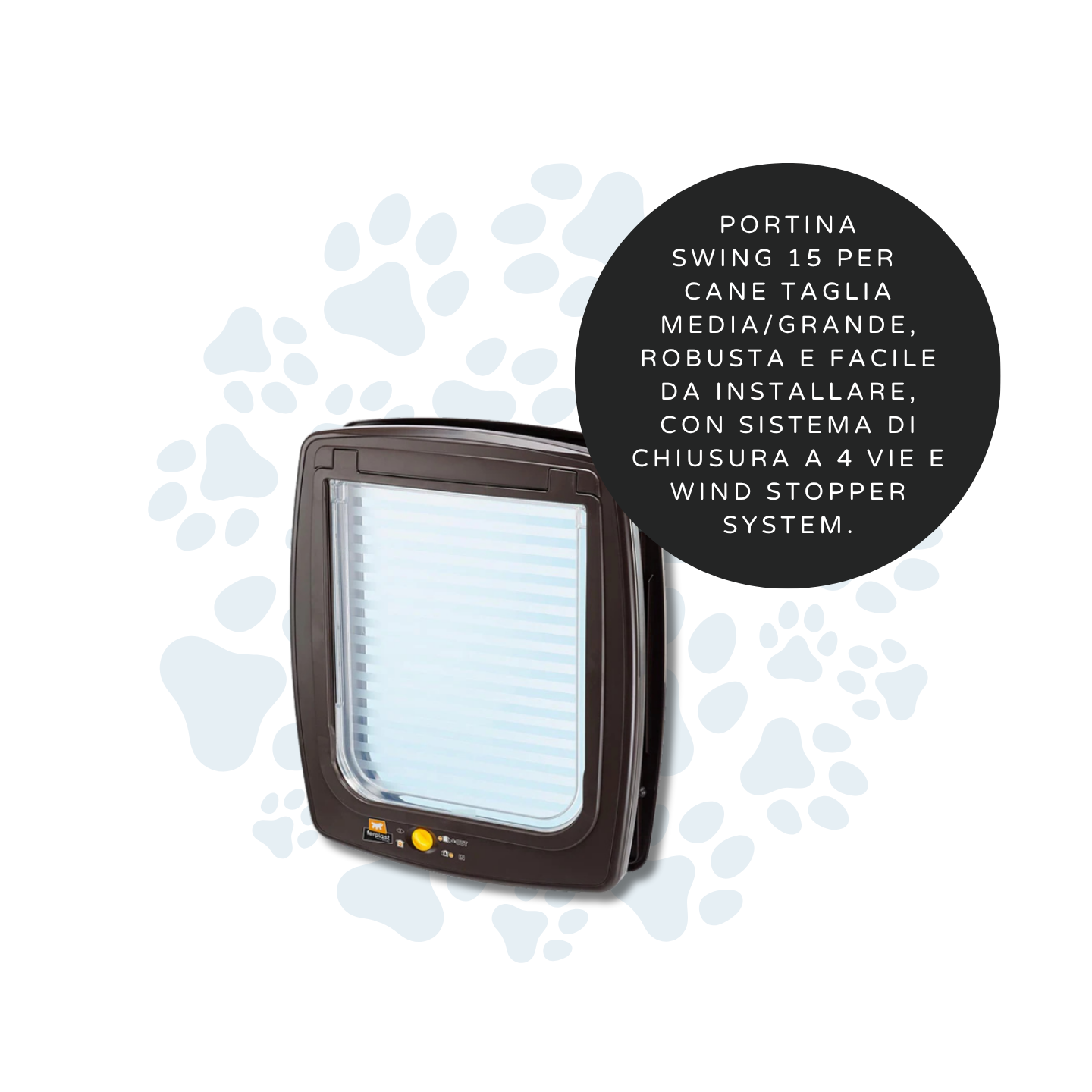 Ferplast Portina Swing 15 Bianco/Marrone Cane Taglia Media/Grande