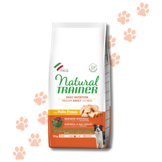 Natural Trainer Crocchette Cane Adulto Taglia Media Pollo Fresco
