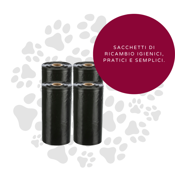 Trixie Sacchetti Igienici Neri Cane 4 Rotoli