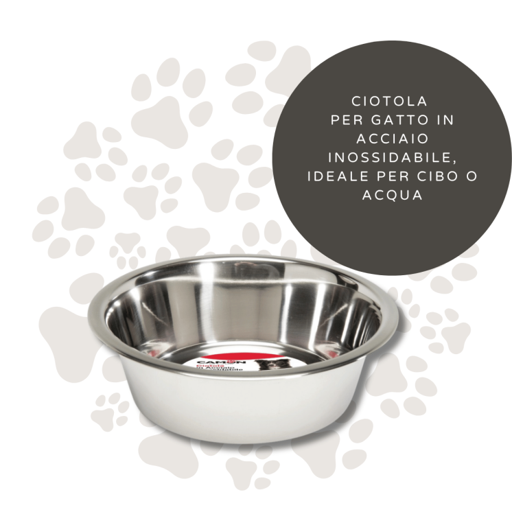 Camon Ciotola Acciaio 250 ml Gatto